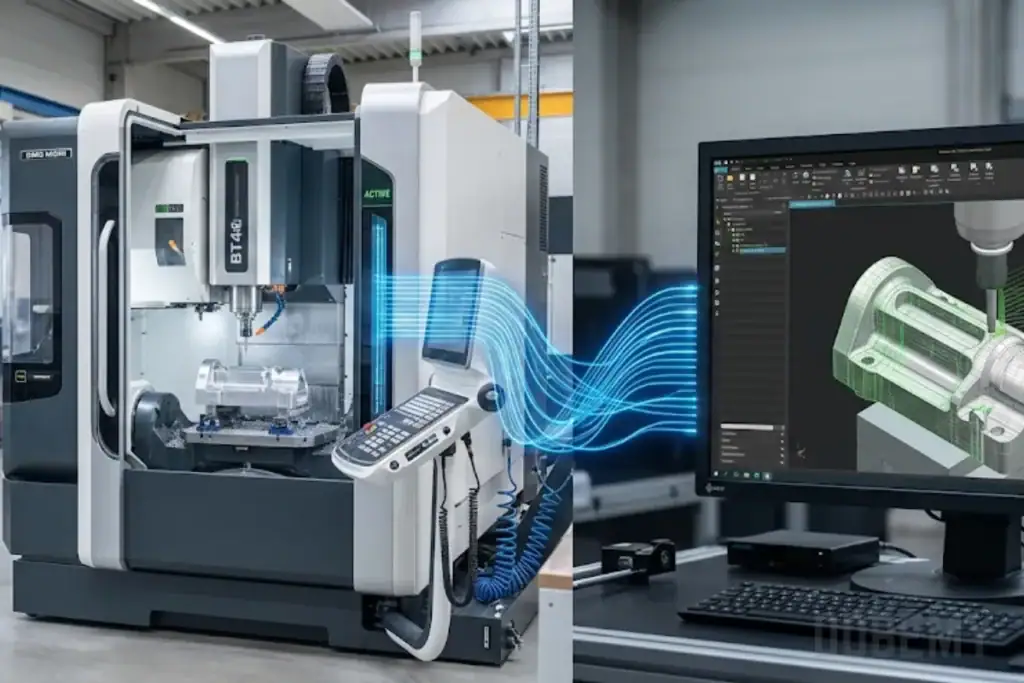 Symulacja cyfrowego bliźniaka centrum obróbkowego CNC do wirtualnej konfiguracji i optymalizacji ścieżki narzędzia