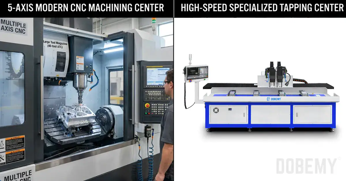Hauptunterschiede zwischen Bearbeitungszentren (MC) und Bohr-/Gewindeschneidzentren (TC): Wie entscheiden?